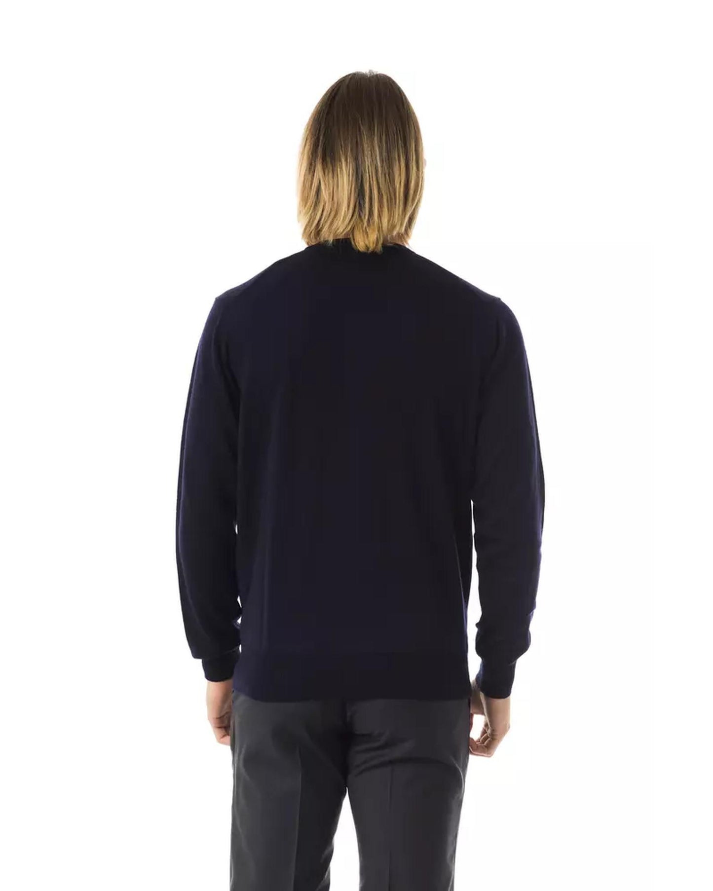 Embroidered Extrafine Wool Merinos Sweater S Men