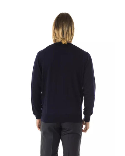 Embroidered Extrafine Wool Merinos Sweater S Men