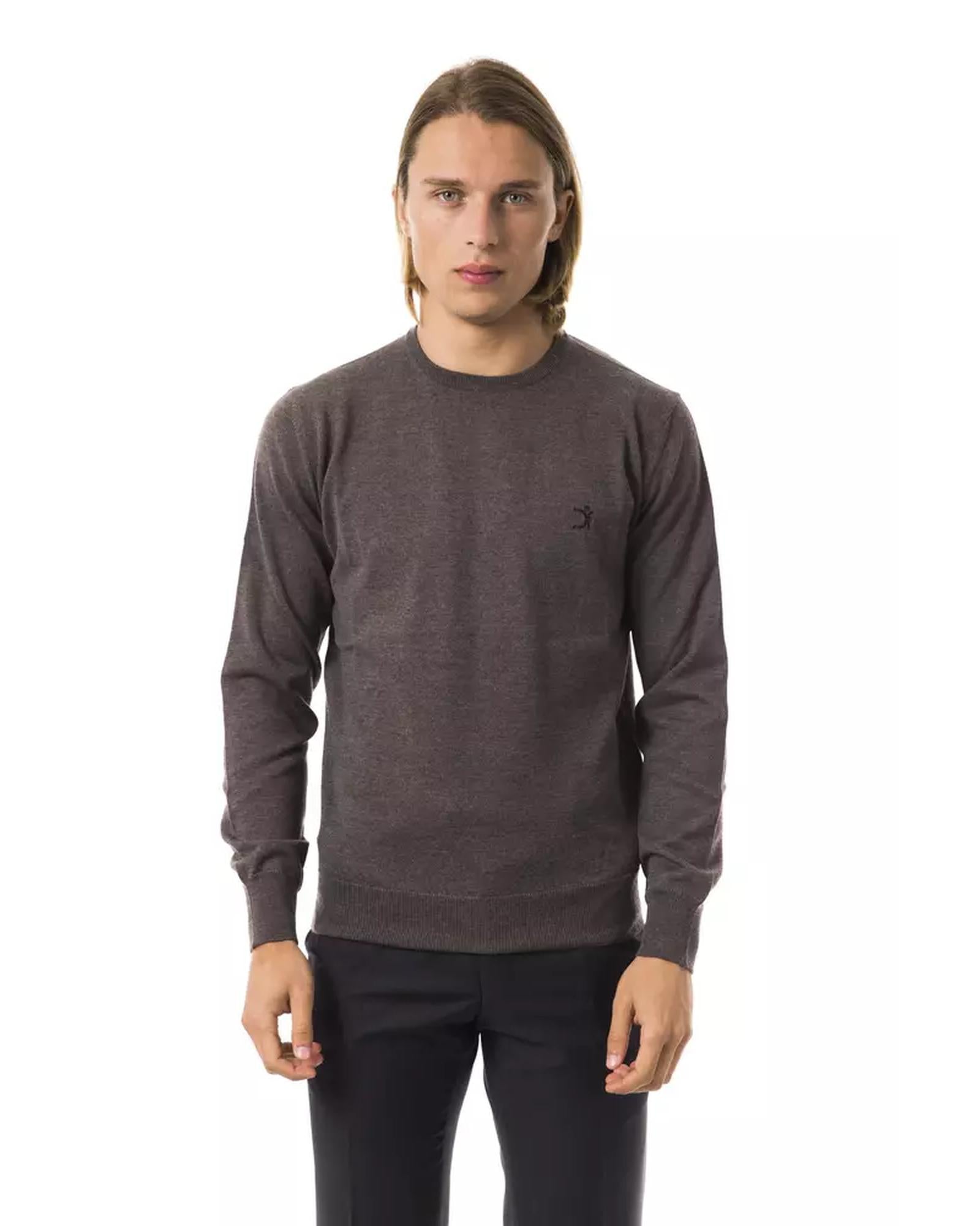 Embroidered Extrafine Wool Merinos Crew Neck Sweater XL Men Main image