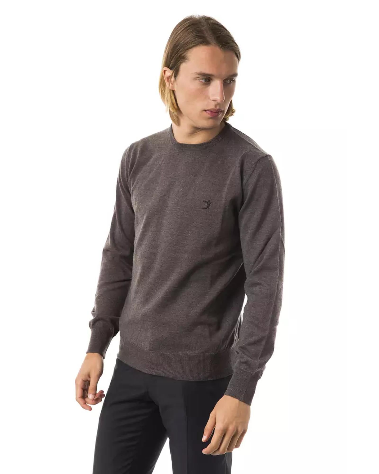 Embroidered Extrafine Wool Merinos Crew Neck Sweater XL Men Secondary image