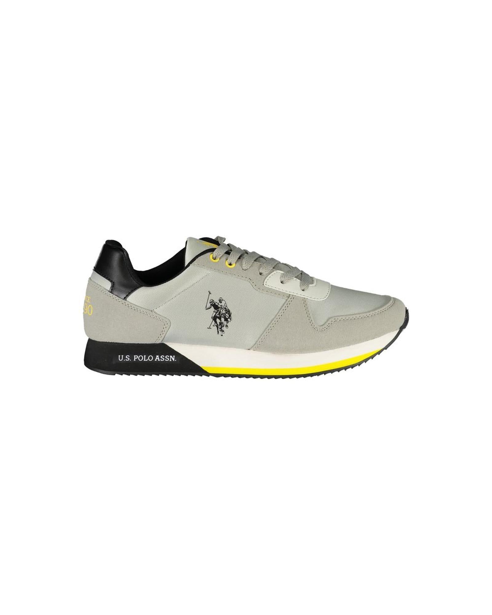 US POLO ASSN Men's Gray Polyester Sneaker - 44 EU Main image