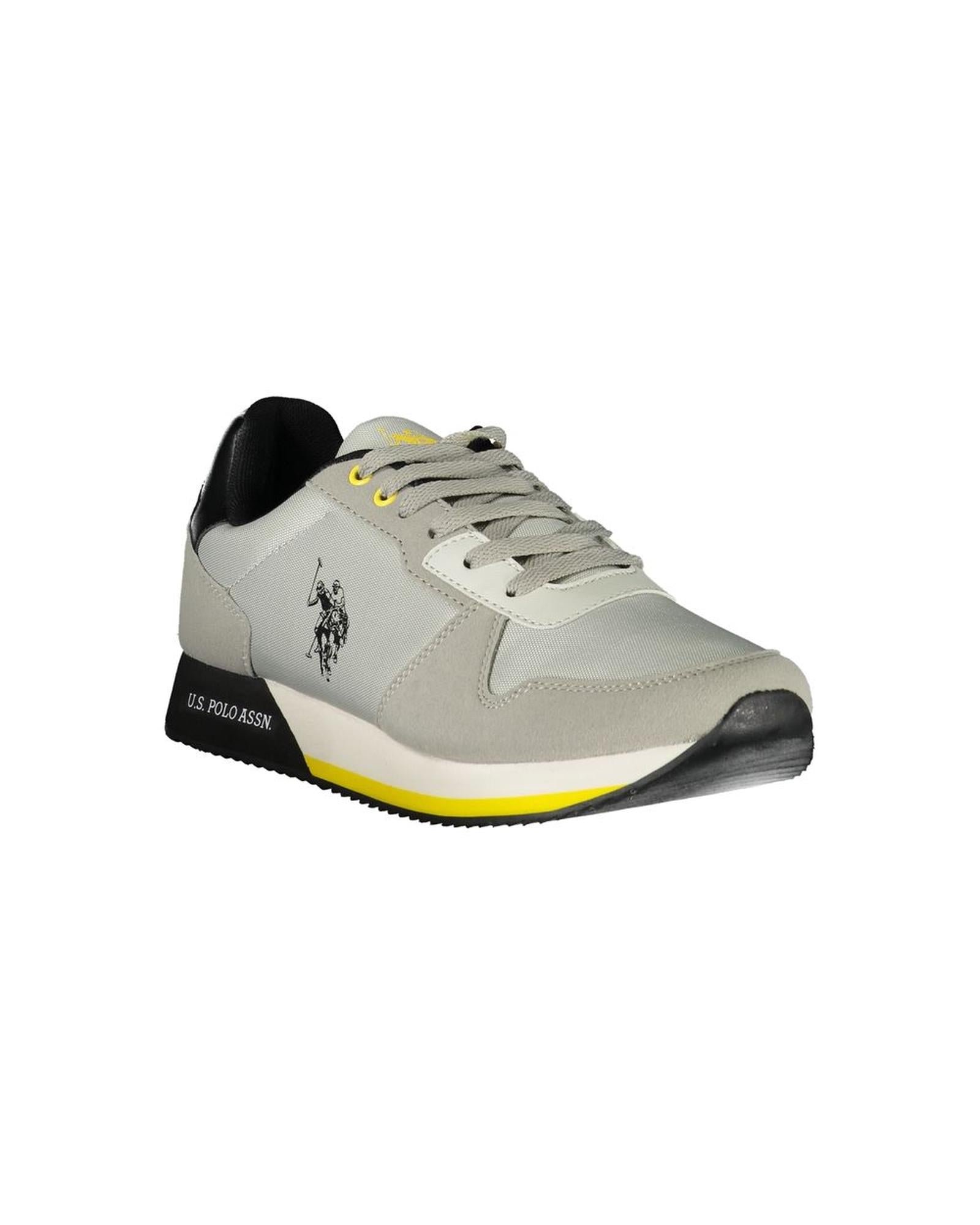 US POLO ASSN Men's Gray Polyester Sneaker - 44 EU Secondary image