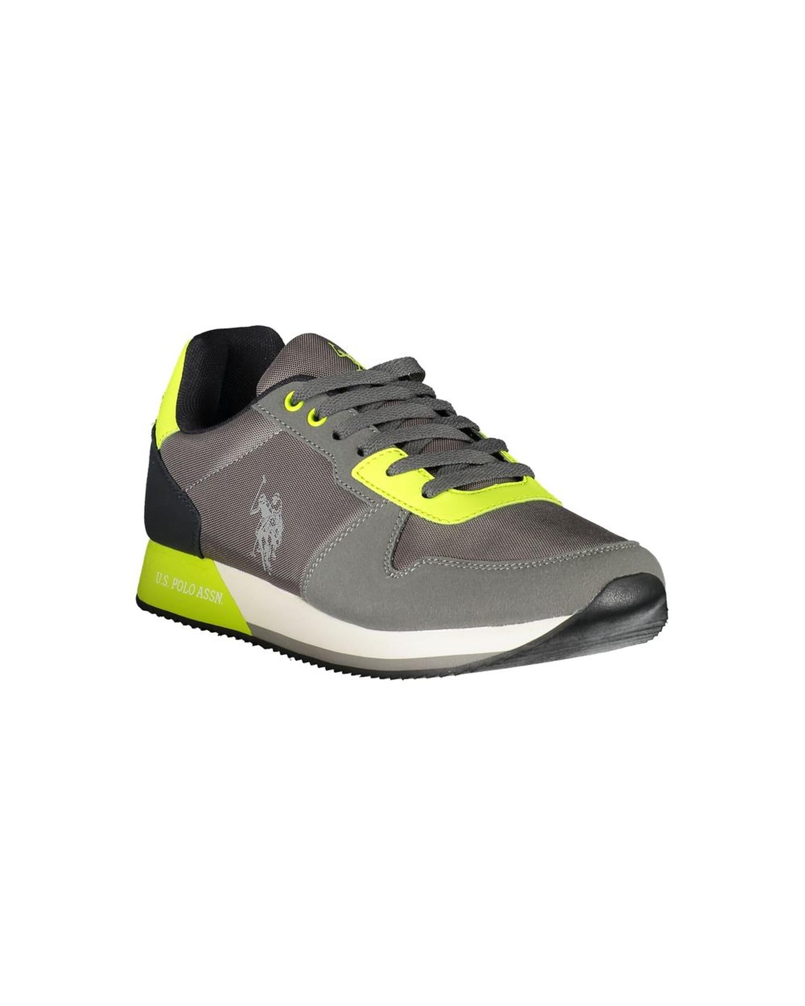 US POLO ASSN Men's Gray Polyester Sneaker - 43 EU Secondary image