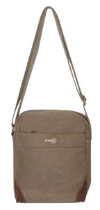 FIB Explorer Canvas Cross Body Travel Bag - Khaki