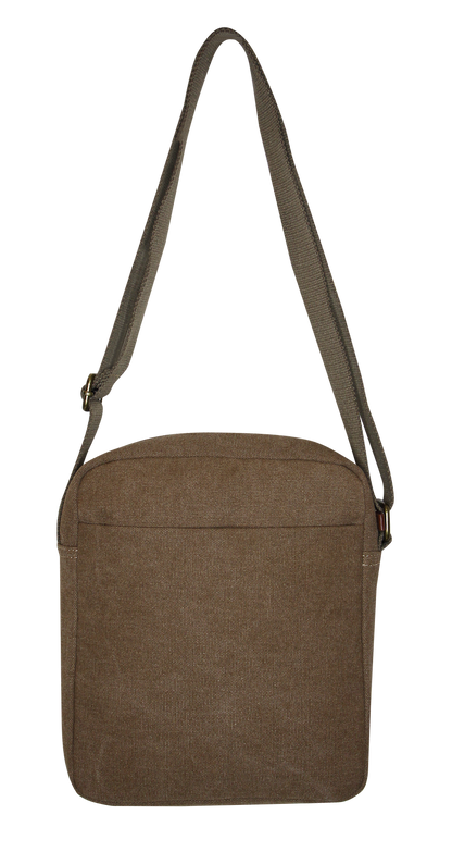 FIB Explorer Canvas Cross Body Travel Bag - Khaki
