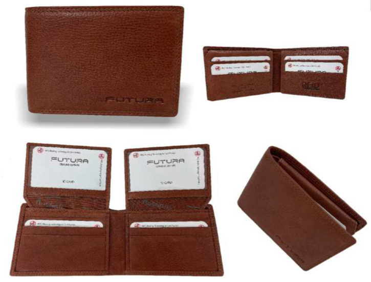 Futura RFID Leather Fold Over Genuine Leather Wallet - Tan Secondary image