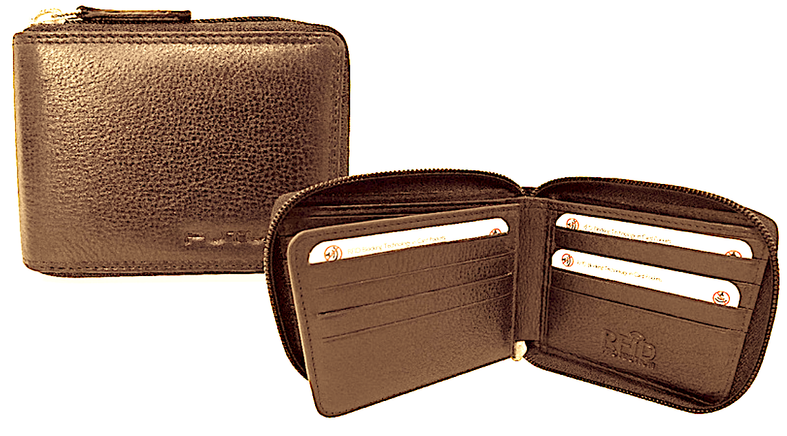 Futura Leather Zip Around Mens Genuine Leather Wallet w/ RFID Protection - Tan Secondary image