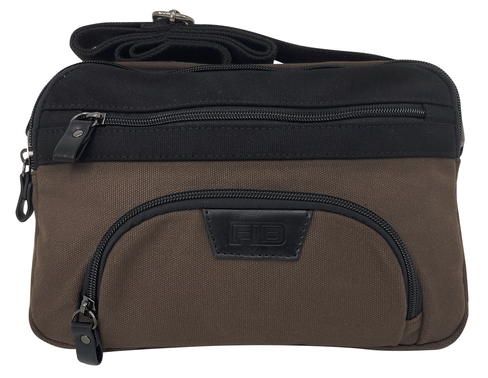 FIB Byron East West Sling Shoulder Bag Travel Adjustable Strap - Brown Main image