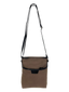 FIB Byron Canvas Sling Bag Shoulder Travel Cross Body - Brown