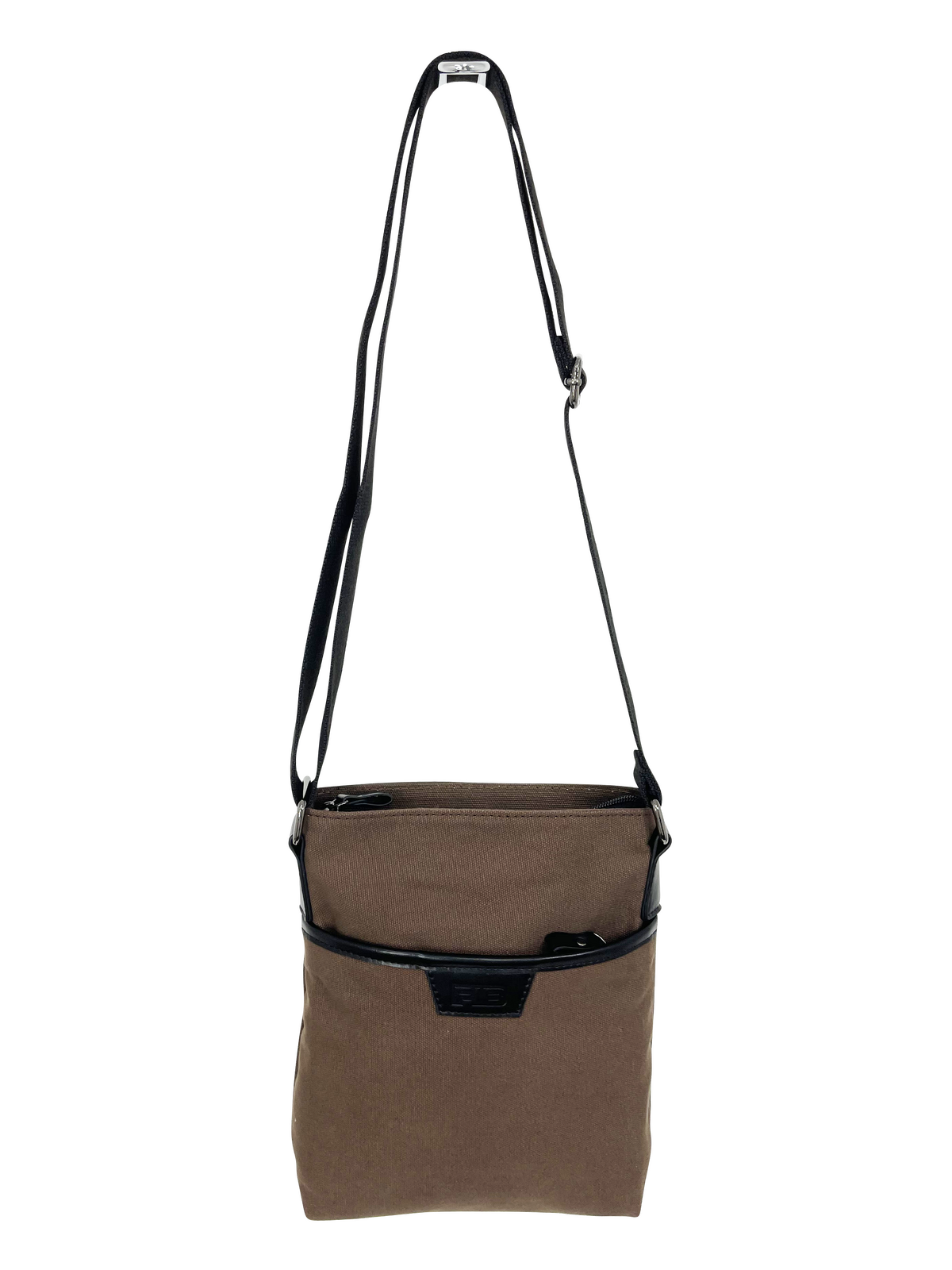 FIB Byron Canvas Sling Bag Shoulder Travel Cross Body - Brown Secondary image