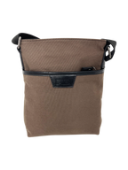 FIB Byron Canvas Sling Bag Shoulder Travel Cross Body - Brown