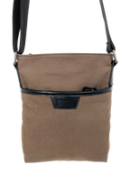 FIB Byron Canvas Sling Bag Shoulder Travel Cross Body - Brown