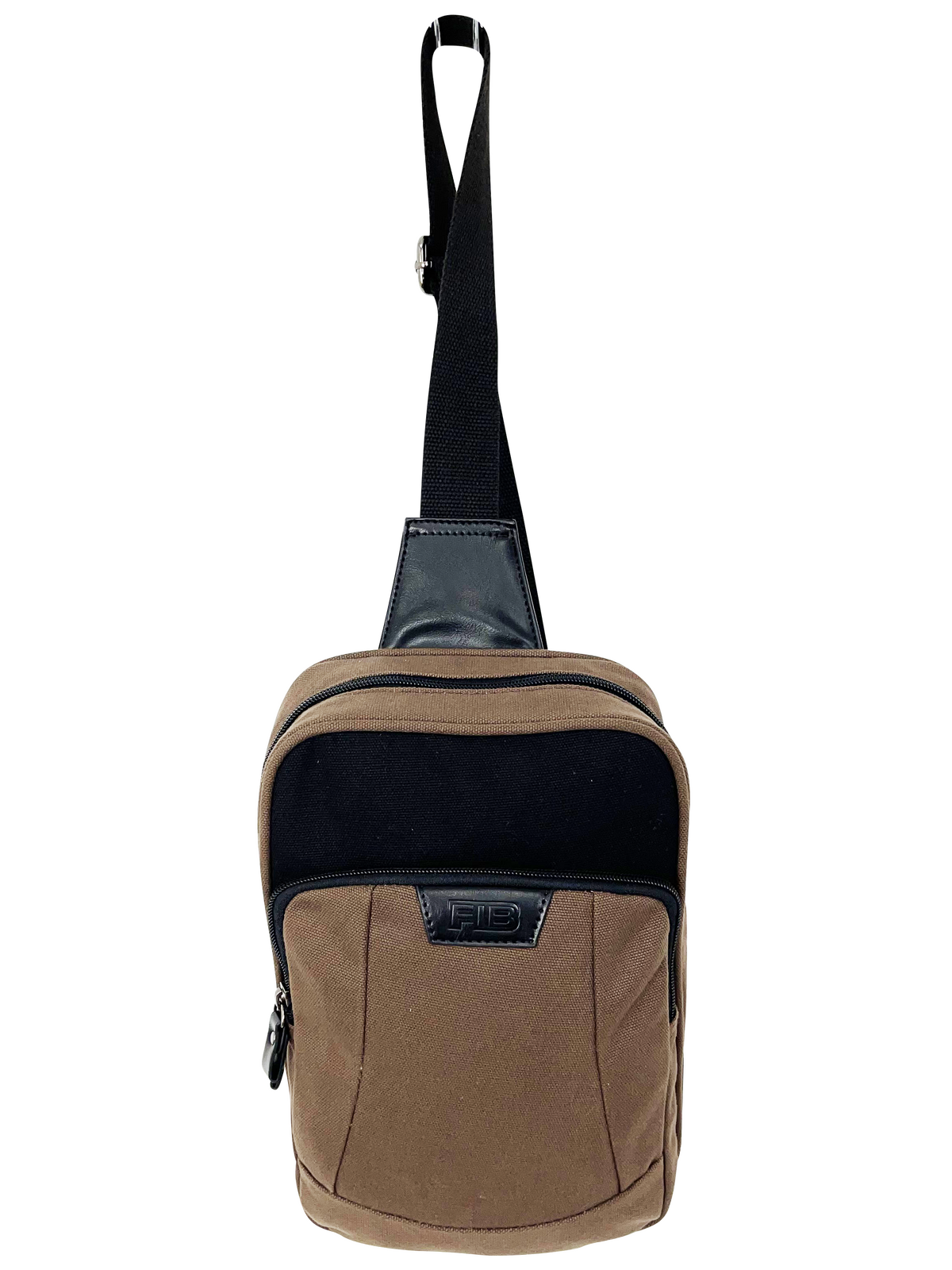 FIB Byron Sling Backpack Bag Travel w/ Single Adjustable Strap - Brown Secondary image
