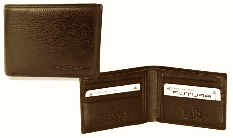 Futura Mens RFID Protected Slim Genuine Leather Wallet - Tan Secondary image