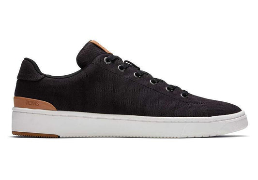 TOMS Mens TRVL LITE Canvas Trainers Sneakers Casual Shoes - Black - US 8