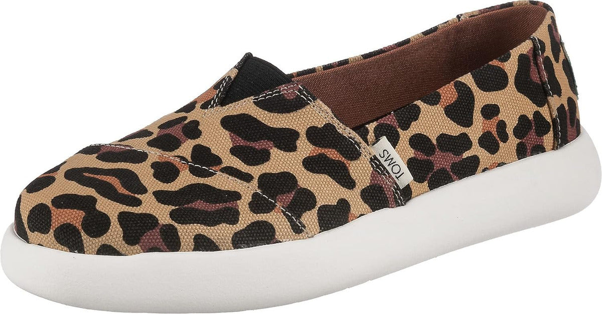 TOMS Womens Canvas Slip On Shoes Sneakers Flats Platform Espadrilles - Leopard Print - US 9 Main image