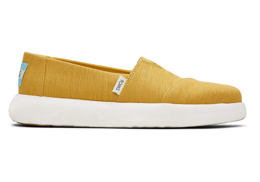 TOMS Womens Canvas Slip On Shoes Sneakers Flats Alpargata Espadrilles - Mustard - US 7 Secondary image