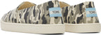 TOMS Womens Casual Canvas Slip On Sneakers Shoes Espadrilles - Army Camo Camouflage - US 8