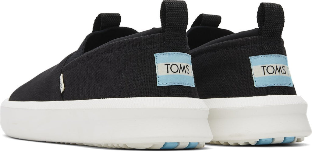 TOMS Mens Canvas Slip On Shoes Casual Sneakers Breathable Espadrilles - Black - US 10