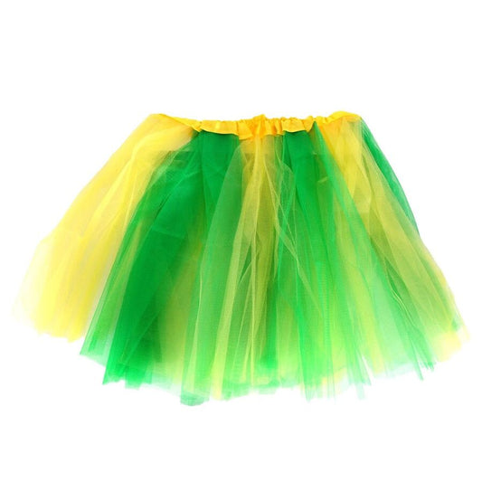 Green and Yellow Adult Tutu ��� Cheer Australia Day Medium Size, 40cm Length, Elastic Waistband
