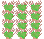 12 Pair Fishnet Gloves Fingerless Wrist Length 70s 80s Costume Party Fluro Green