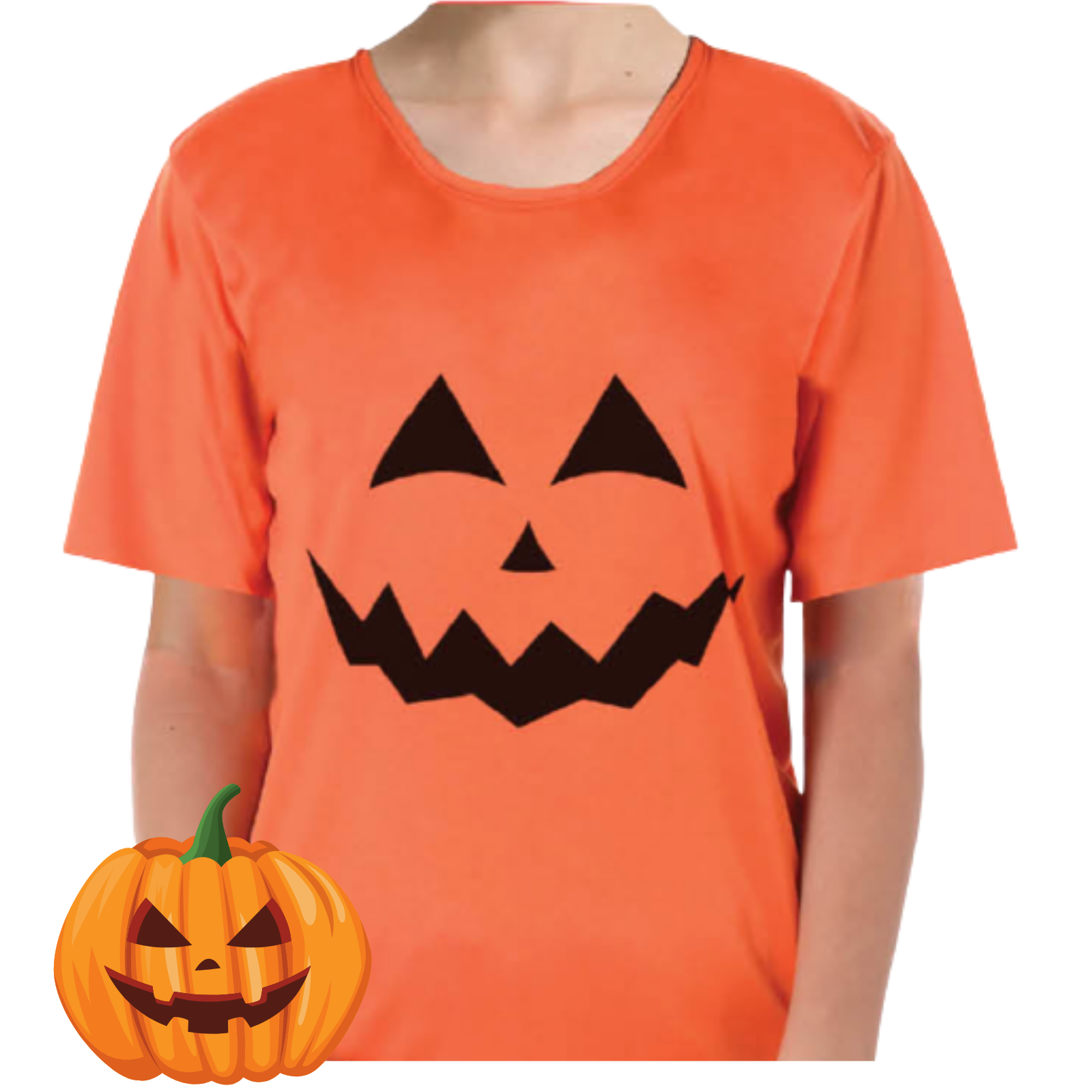 Kids Halloween T-Shirt Pumpkin Childrens Orange Jack O'Lantern Top - S (4-6 Years Old) Main image