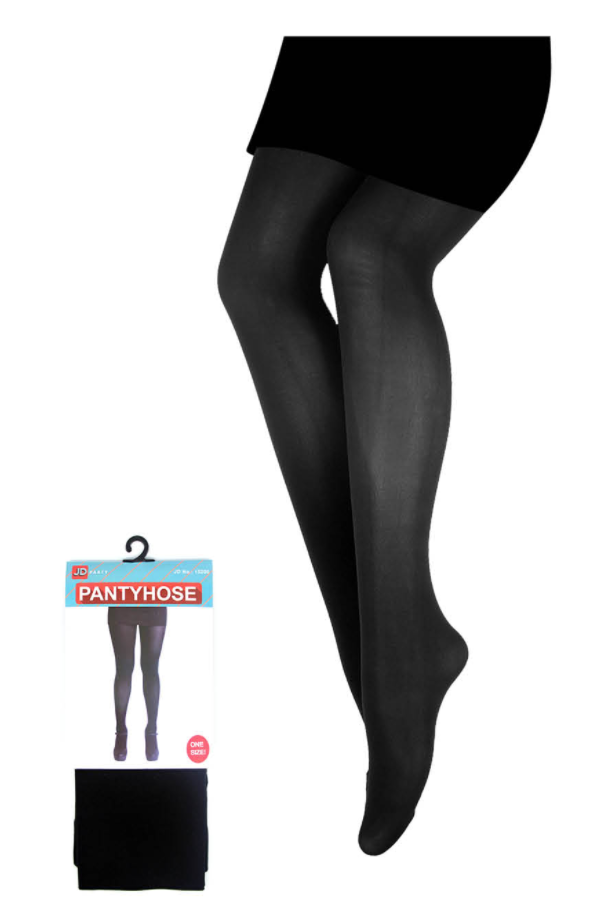 PANTYHOSE Tights Stockings Hosiery Womens Ladies Plain Colours - Black - One Size Fits Most Main image