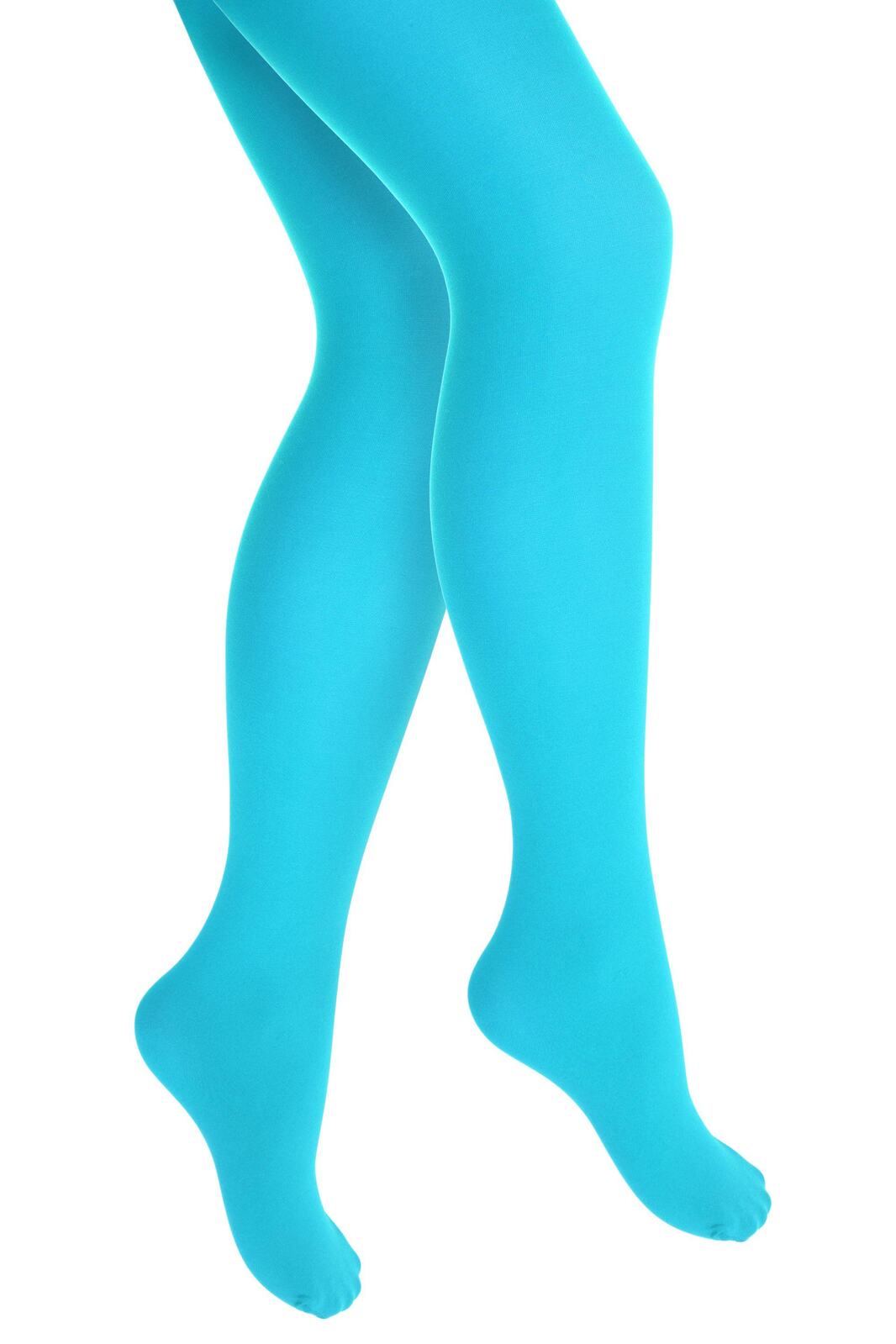 PANTYHOSE Tights Stockings Hosiery Womens Ladies Plain Colours - Sky Blue - One Size Fits Most Secondary image