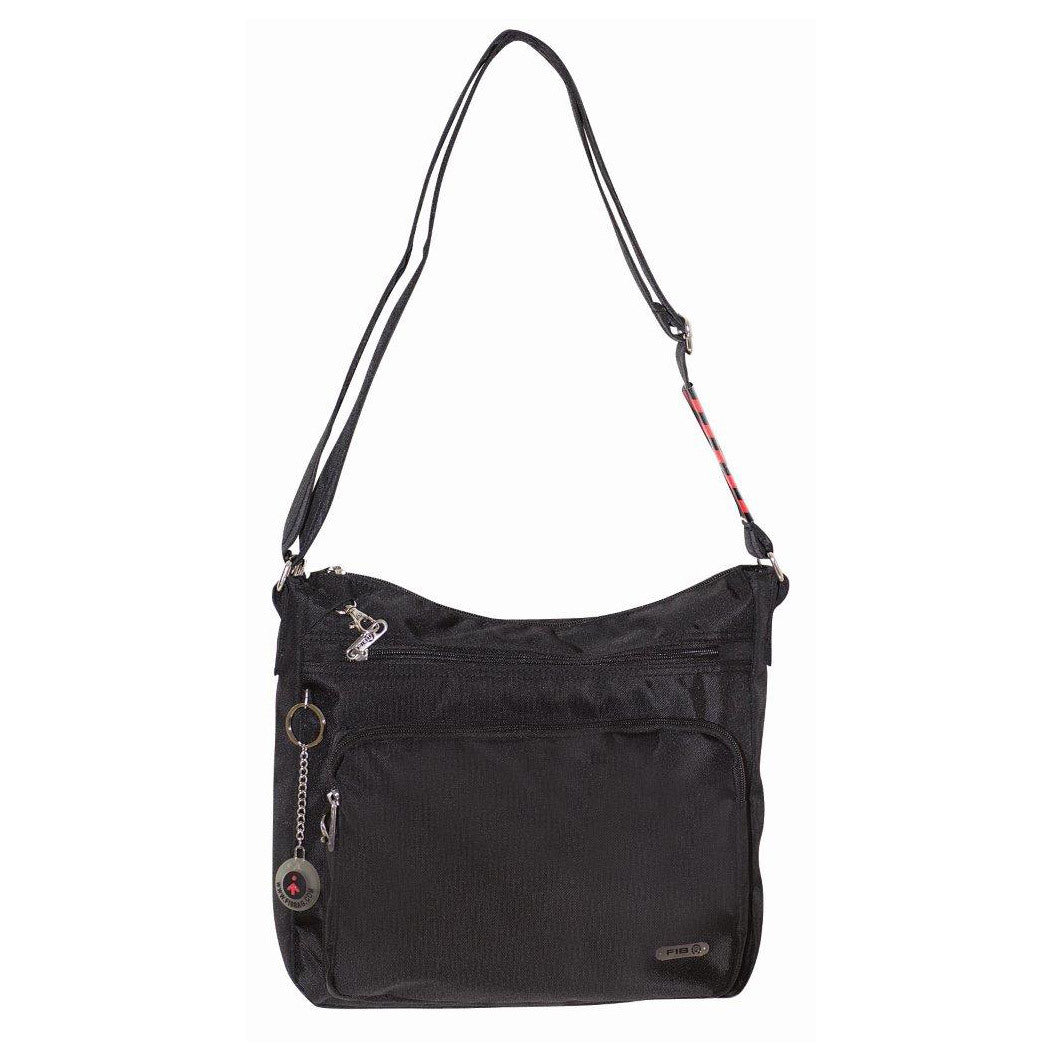 FIB Crossbody Shoulder Bag RFID Blocking Travel Wallet Strap - Black Secondary image