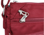 FIB Mens Crossbody Bag Satchel Adjustable Shoulder Strap Travel - Burgundy