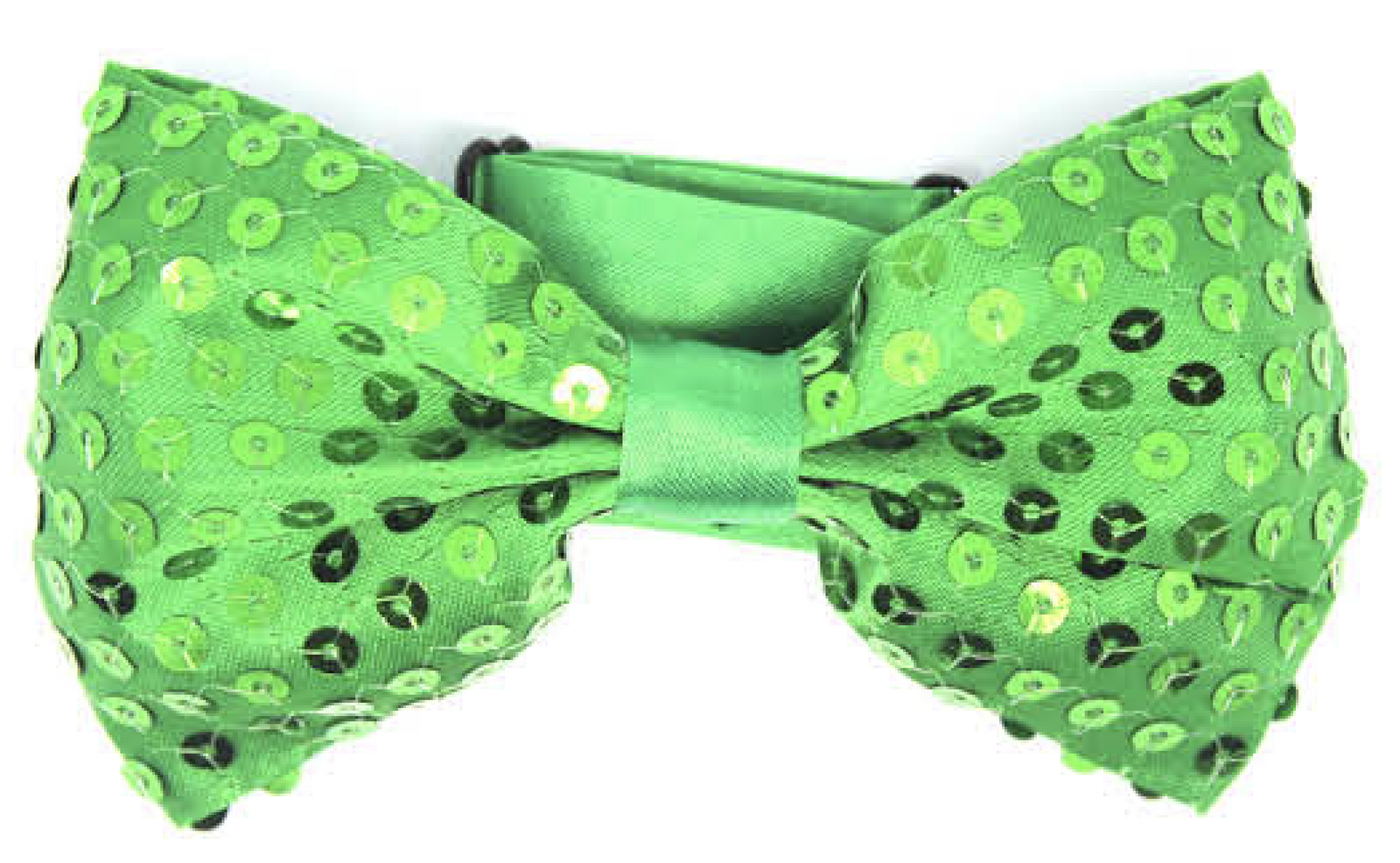 GLITTER SEQUIN BOW TIE Costume Fancy Dress Dance Fancy Shiny Party Bowtie - Green Main image