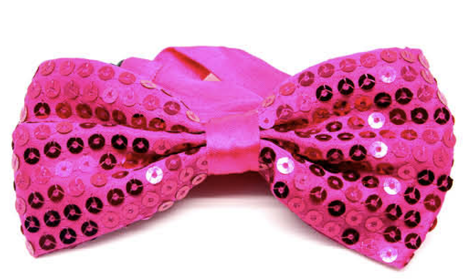GLITTER SEQUIN BOW TIE Costume Fancy Dress Dance Fancy Shiny Party Bowtie - Hot Pink Main image
