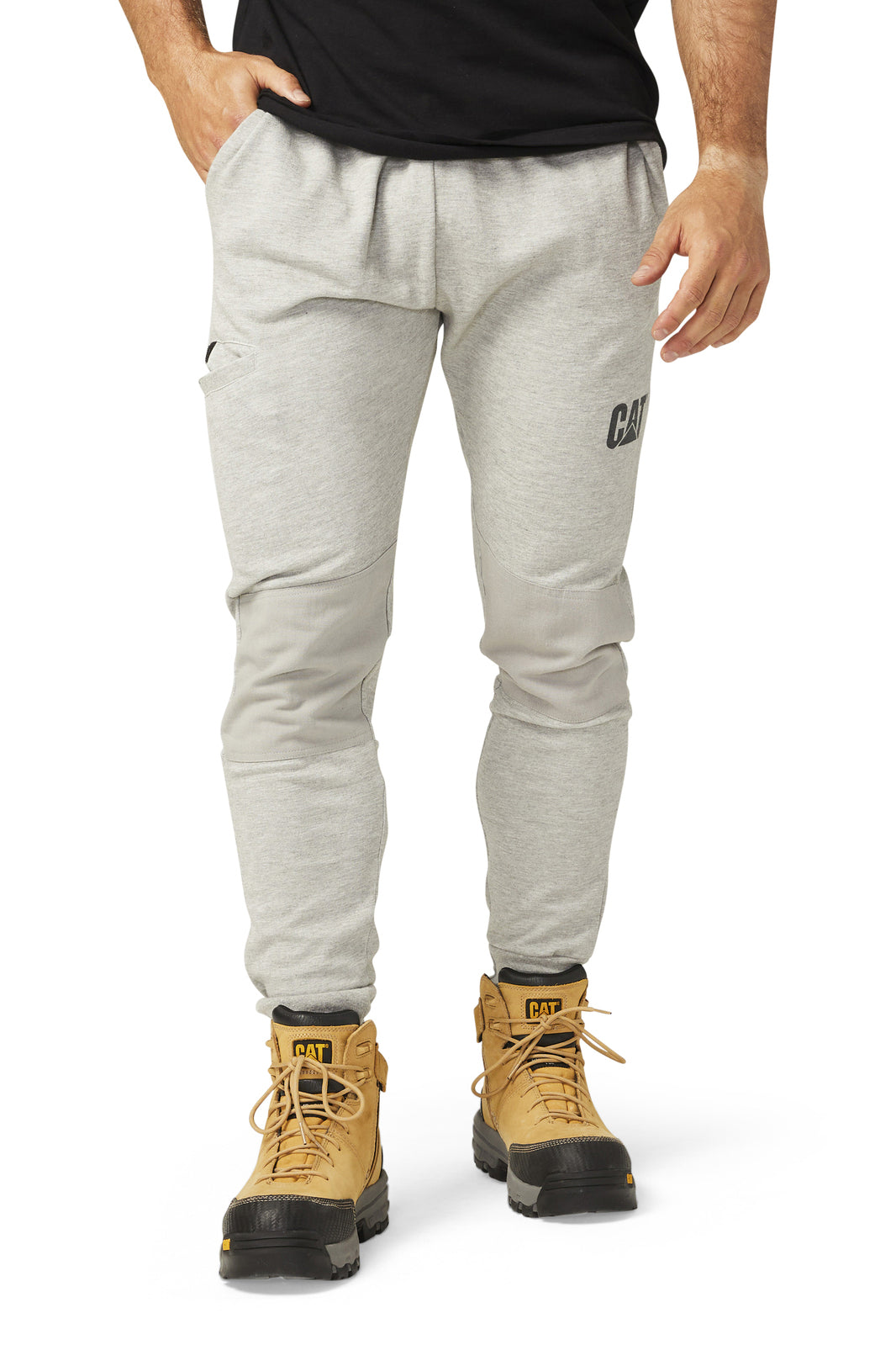 Caterpillar Track Pants Trackies Work Casual Gym Slim Fit w Hem Joggers - Grey - M Main image