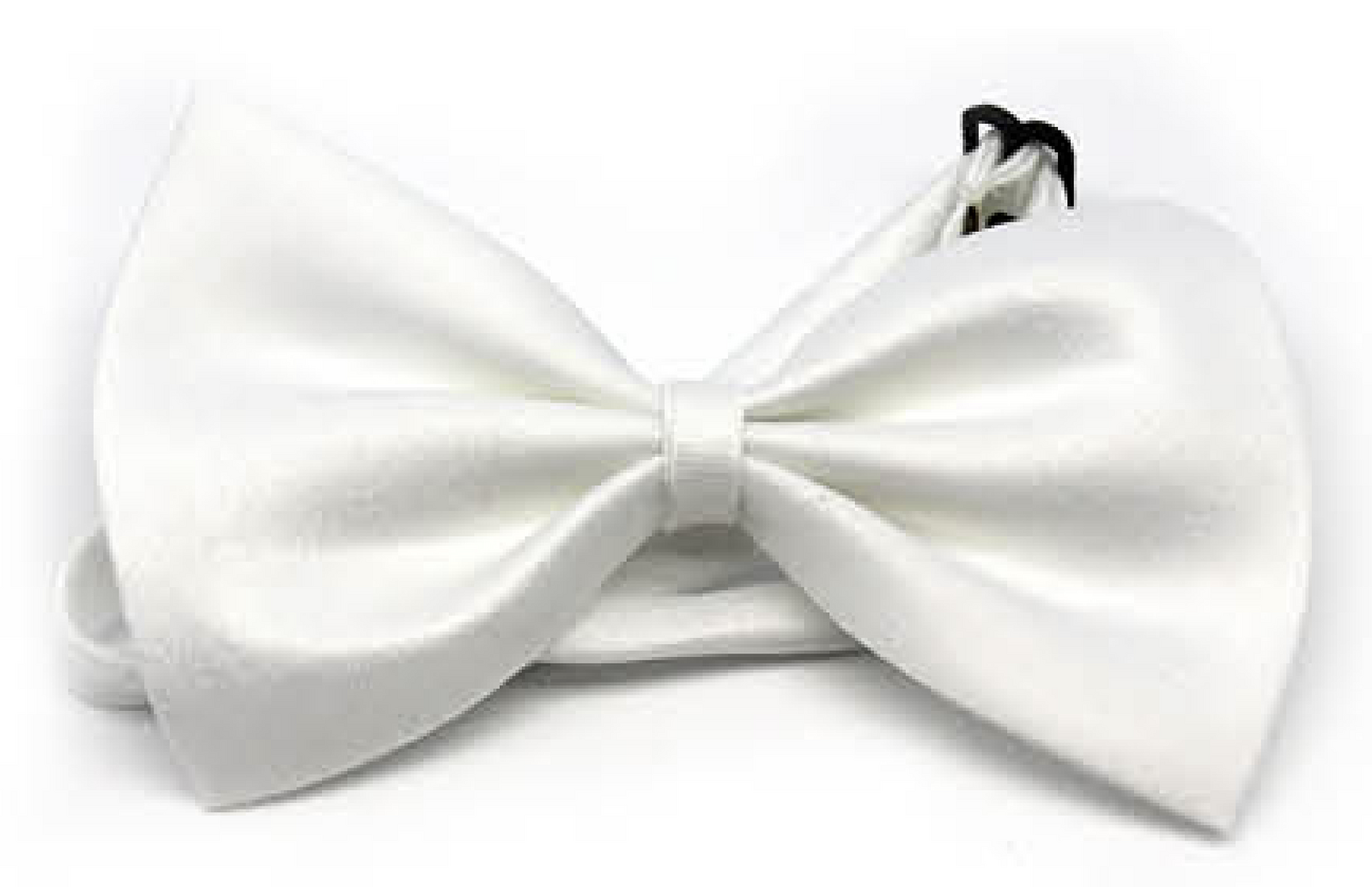 Mens BOW TIE Wedding Tuxedo  Formal Bestman Necktie Classic Plain Party - White Secondary image
