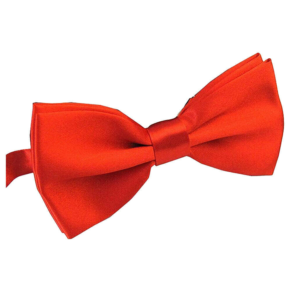 Mens BOW TIE Wedding Tuxedo Formal Bestman Necktie Classic Plain Party  - Red Main image