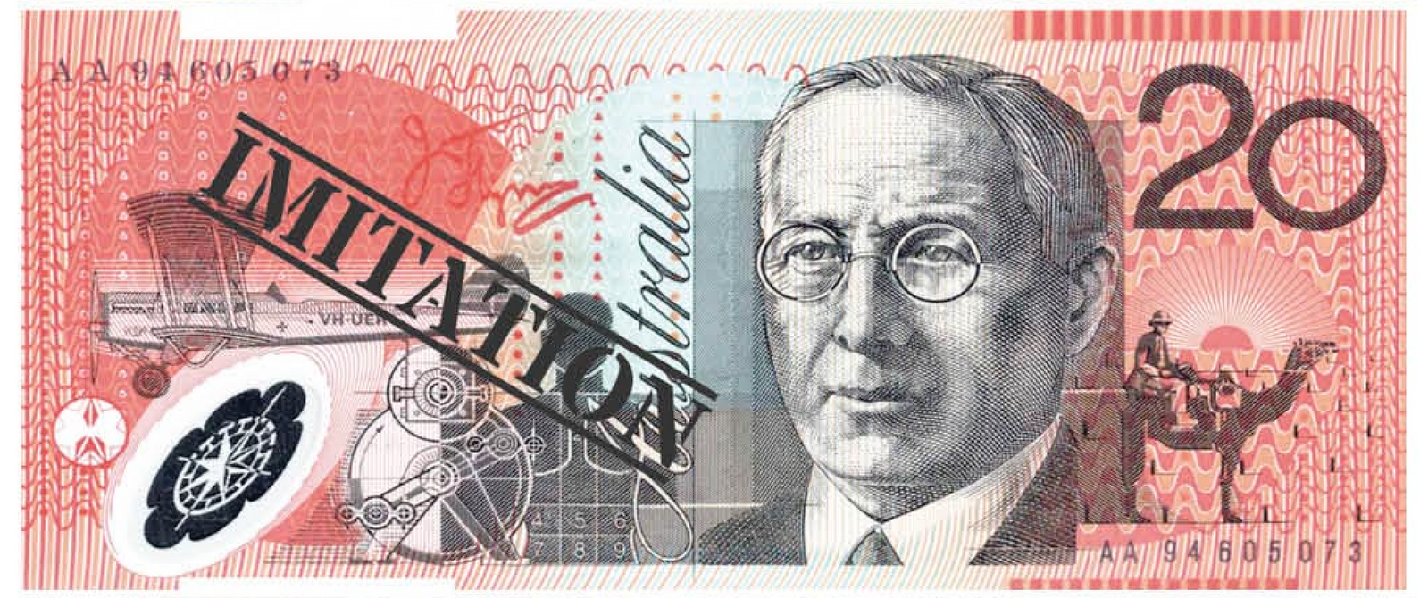 20 Dollar Australian Souvenir Note Pad Fake AUD Money - 1 Pack of 50 Sheets Main image