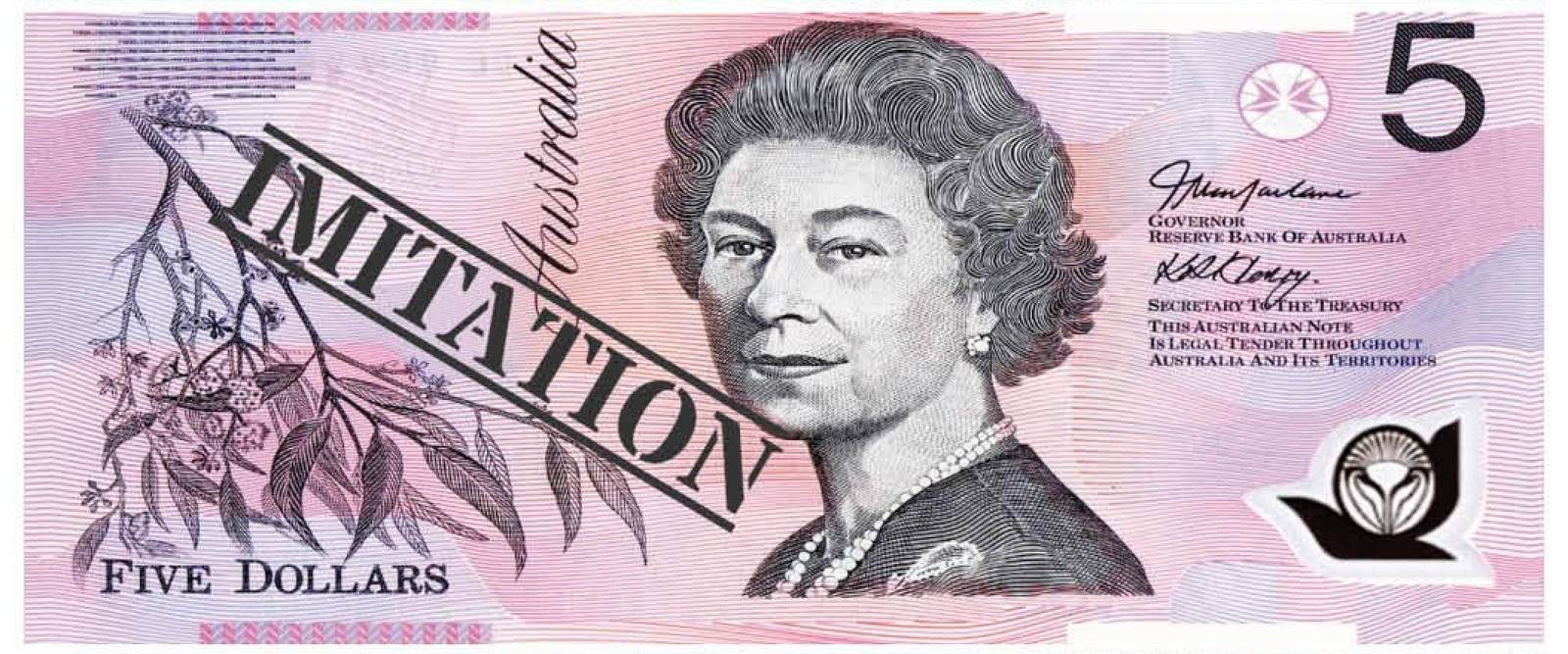 5 Dollar Australian Souvenir Note Pad Fake AUD Money - 1 Pack of 50 Sheets Main image