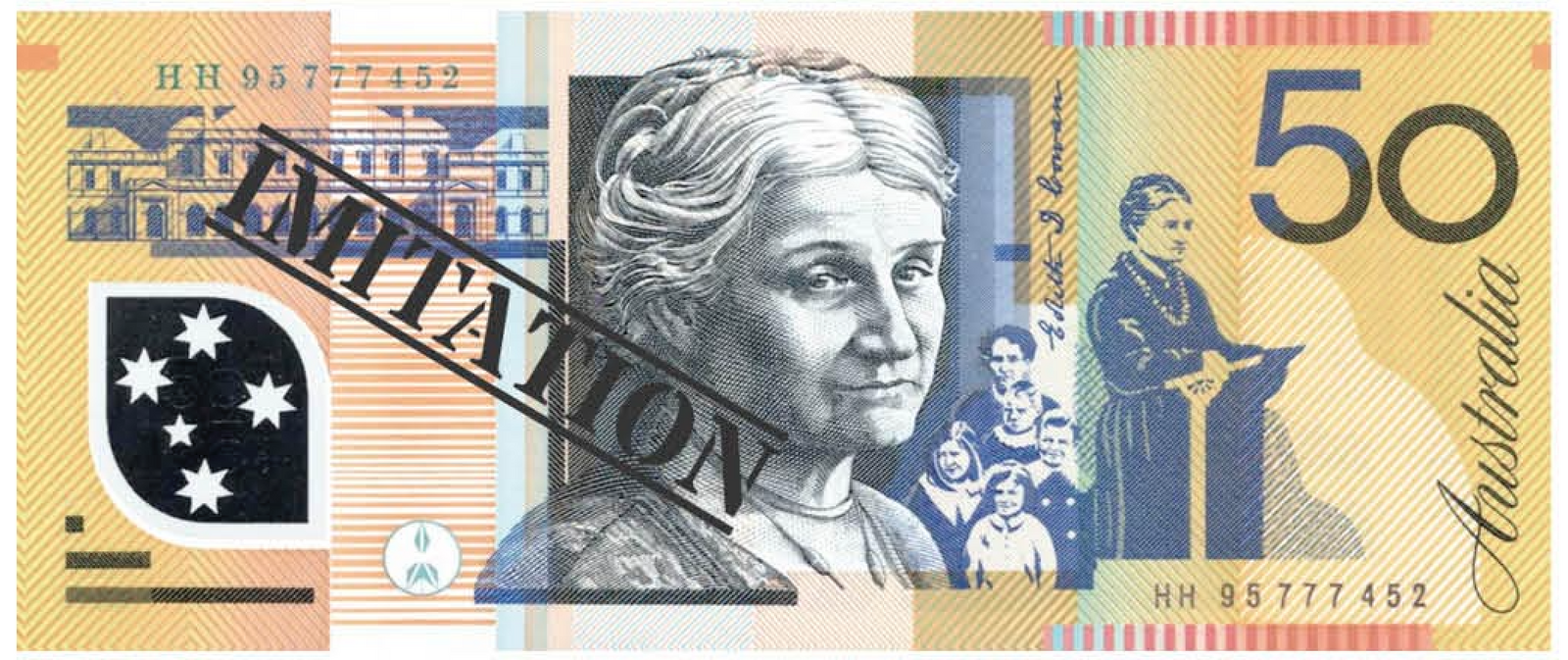 50 Dollar Australian Souvenir Note Pad Fake AUD Money - 1 Pack of 50 Sheets Main image