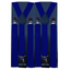 2x Mens Suspenders Braces Adjustable Strong Clip On Elastic Formal Wedding Slim - Blue