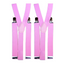 2x Mens Suspenders Braces Adjustable Strong Clip On Elastic Formal Wedding Slim - Lilac