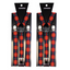 2x Mens Suspenders Braces Adjustable Strong Clip On Elastic Formal Wedding Slim - Tartan 1