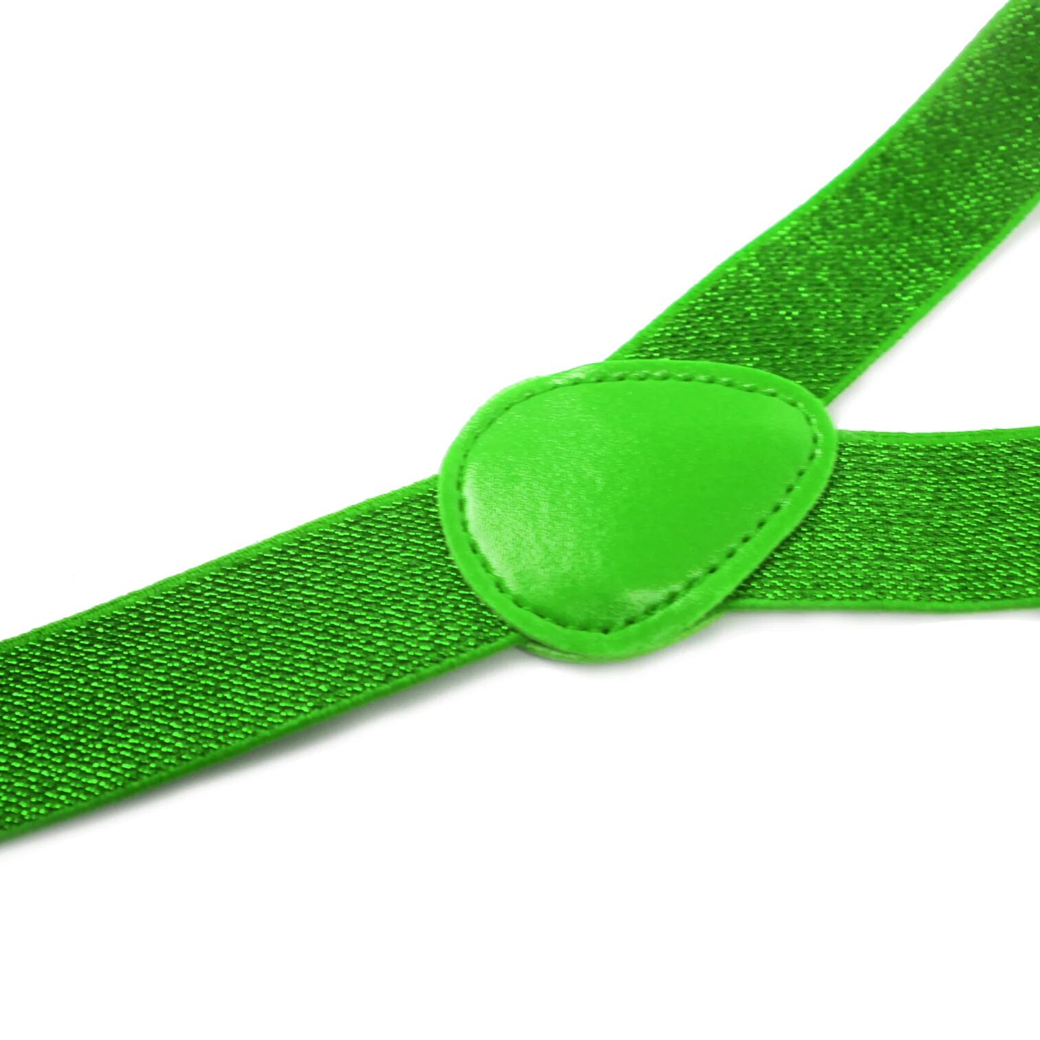 3x Mens Suspenders Braces Adjustable Strong Clip On Elastic Formal Wedding Slim - Green (Glitter)