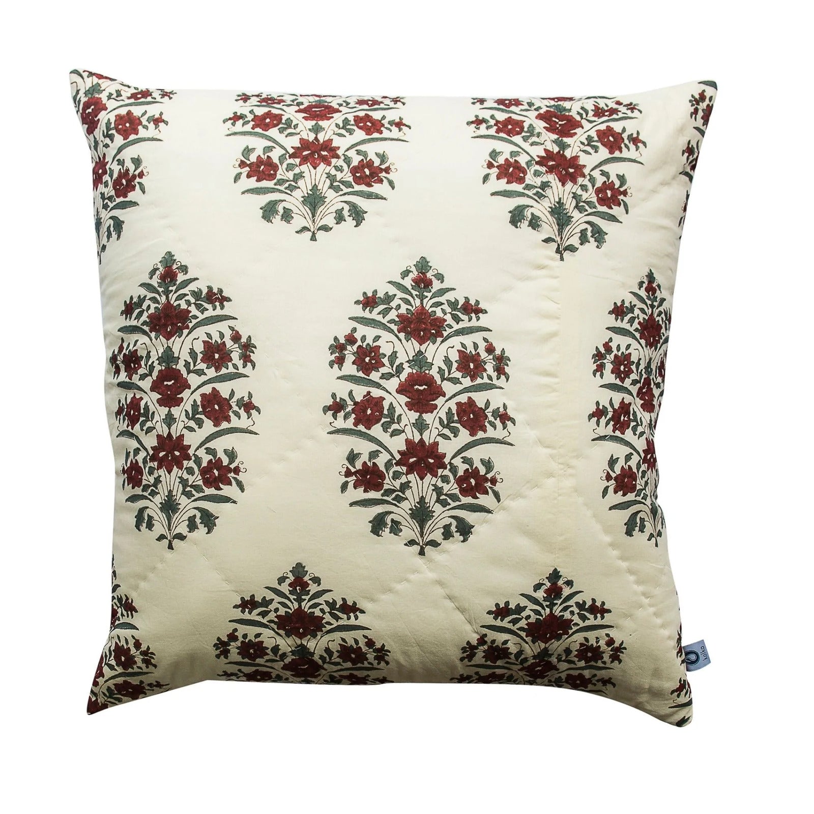 Kolka Cotton Gulbahar Quilted Euro Sham Superior Quality High Durable - Ruby Secondary image