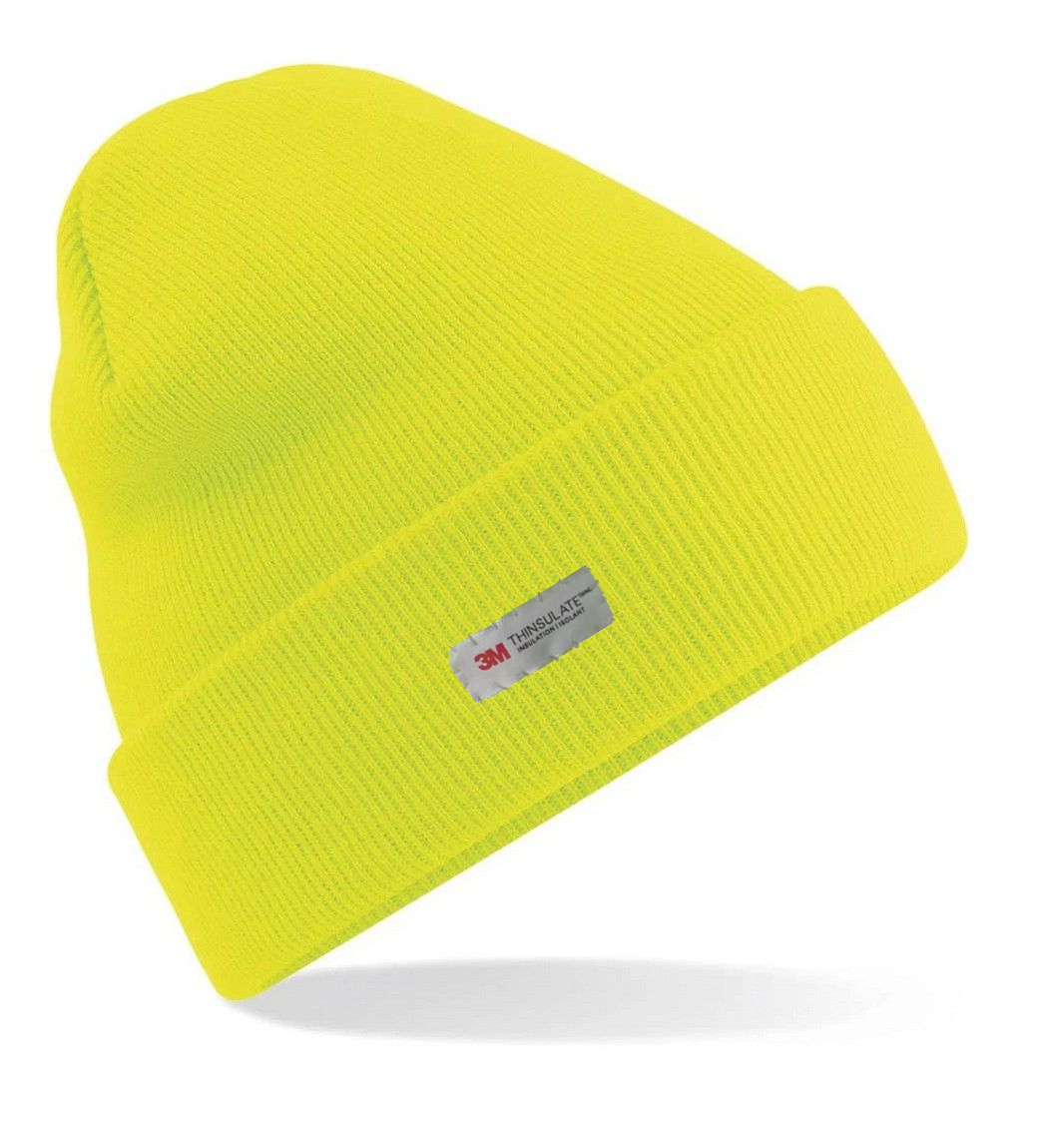 Dents 3M THINSULATE Pull On Beanie Hat Thermal Work High Visibility - Neon Yellow Secondary image