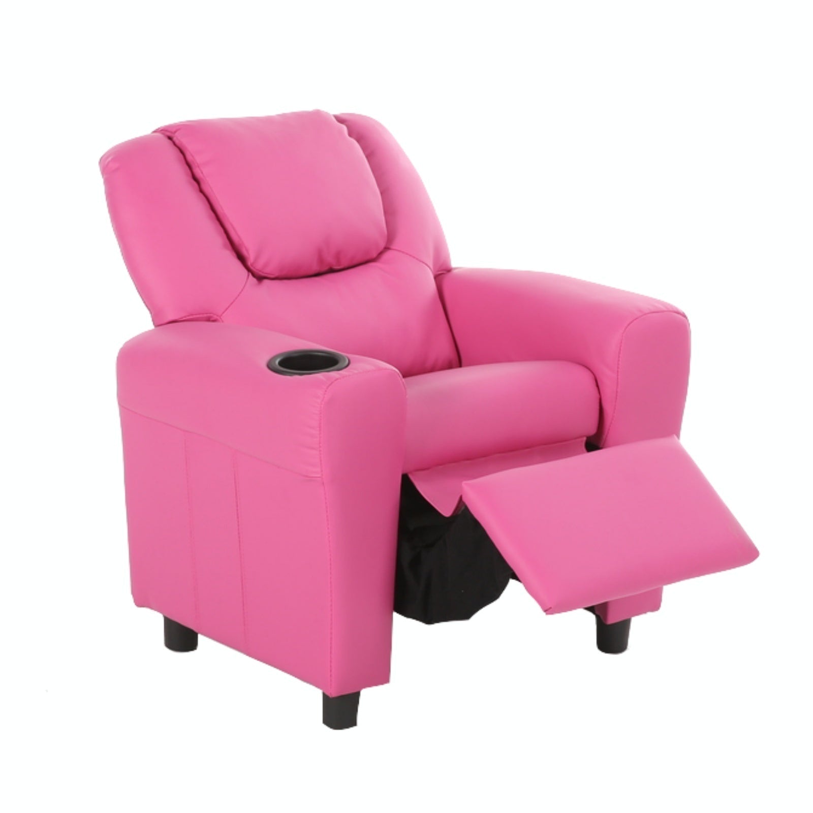 Oliver Kids Recliner Chair Sofa Children Lounge Couch PU Armchair - Pink Secondary image