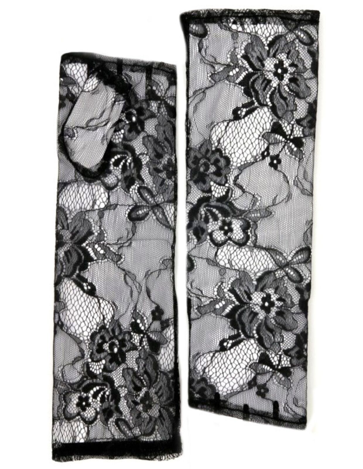 Dents Womens Lace Fingerless Elbow-Length Gloves - Black - One Size Main image