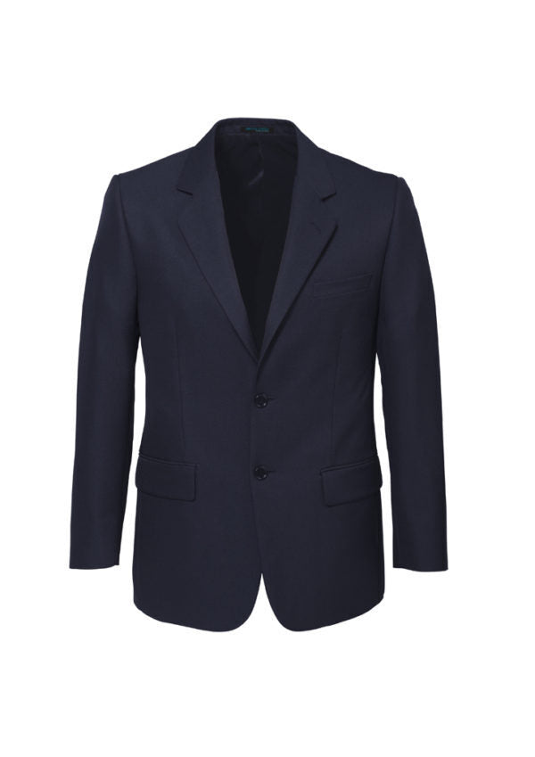 Mens 2 Button Classic Plain Suit Jacket Bamboo Blend Business Wedding  - Navy - 112 Main image