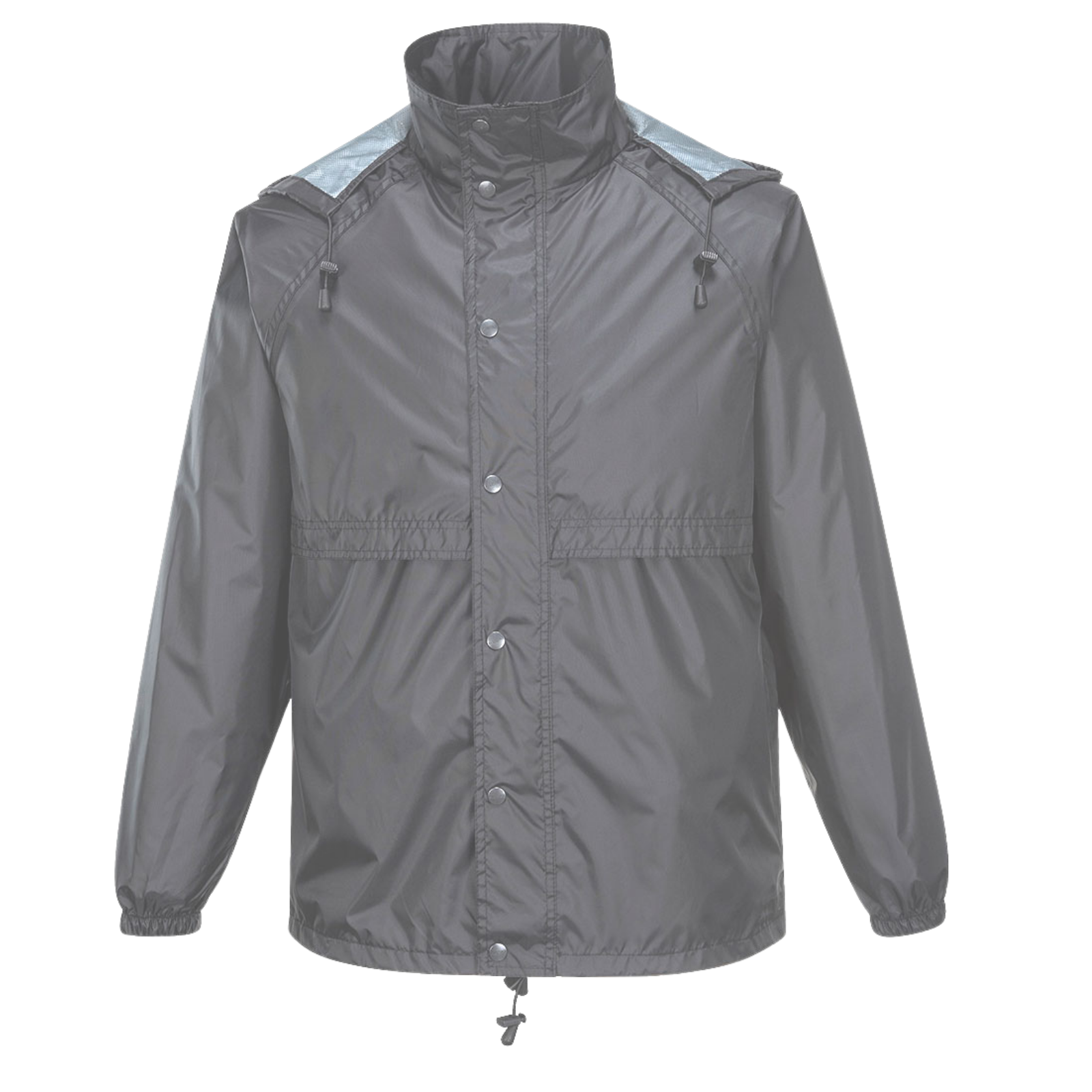 HUSKI STRATUS RAIN JACKET Waterproof Workwear Concealed Hood Windproof Packable - Charcoal - S Secondary image