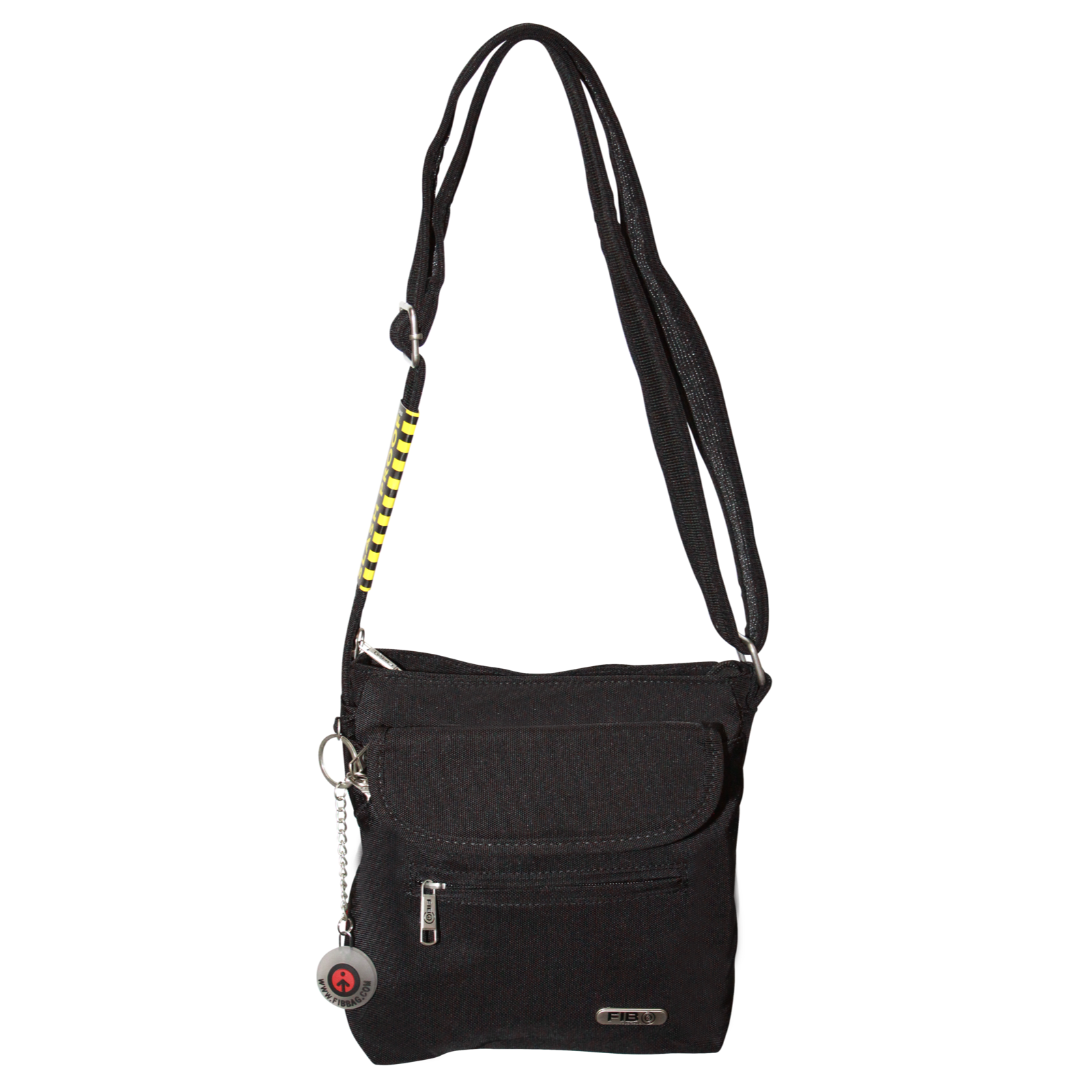 FIB Mens Crossbody Bag Travel Wallet Pockets Shoulder Strap - Black Secondary image