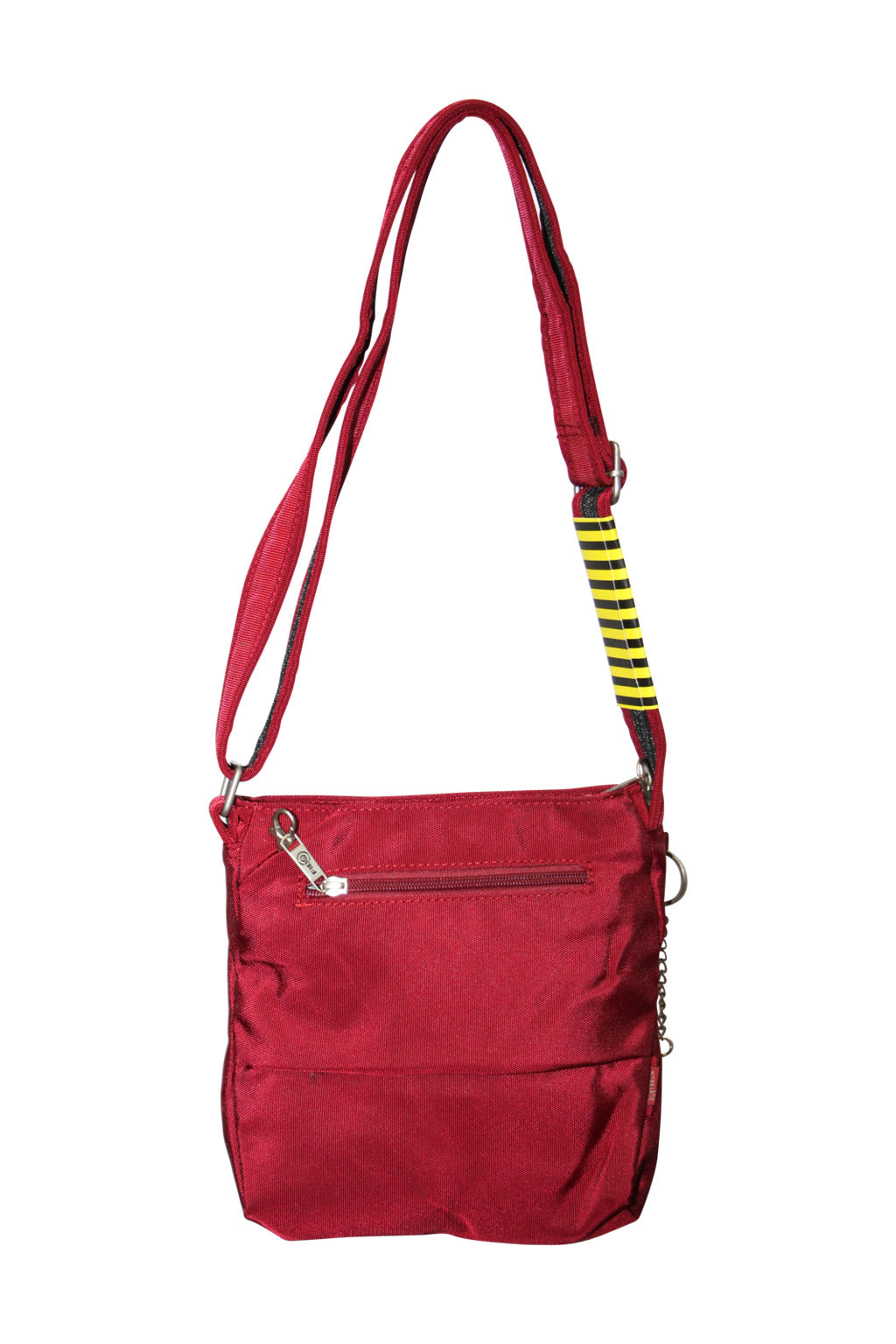 FIB Mens Crossbody Bag Shoulder Strap Satchel Travel Wallet - Burgundy